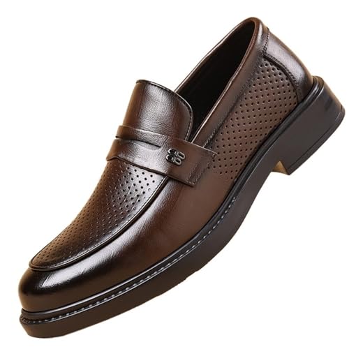 Men's Summer Business Hollow Breathable Slip On Casual Loafers British Korean Style