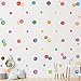 HPNIUB 51 adhesivos de pared multicolor para habitación infantil, diseño de lunares, acuarela, lunares y lunares, para habitación de bebé, salón