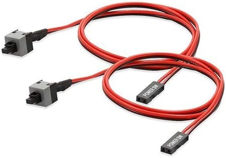 ELECTOP 2 Pack 2 Pin SW PC Power Cable On and Off Push Button ATX Computer Switch Wire 45cm