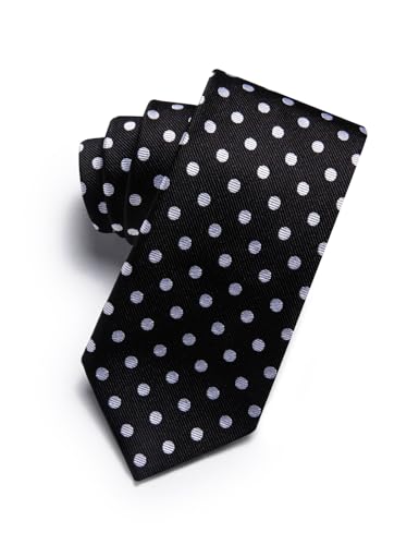 Image of Barry.Wang Silk Ties for Men Fun Necktie and Tie Clip Set for Wedding Party Business Formal Extra Long