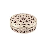 Handmade 925 Sterling Silver Meenakari Work Floral Design Trinket Box Container Sindoor Box Brides Jewelry Gift For Her