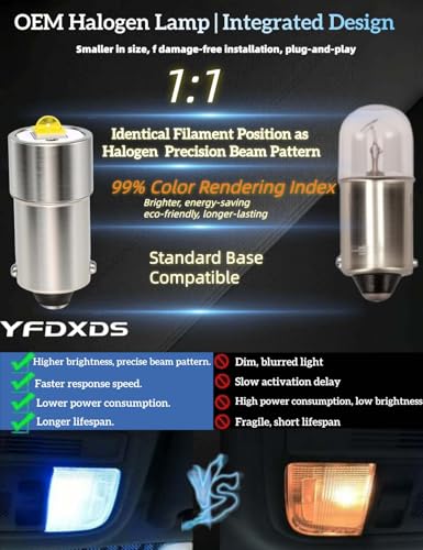 Lámpara LED BA9S T4W 6000K 400% Más Brillante miniatura 4