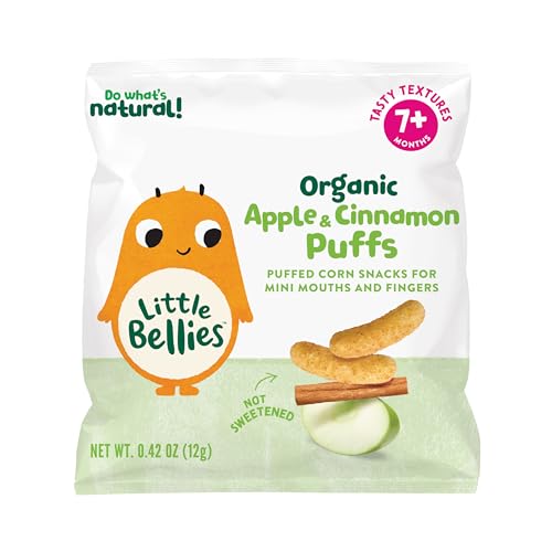 Baby Bellies Organic Apple & Cinnamon Puffs, 0.42 Ounce Bag (Pack of 6)