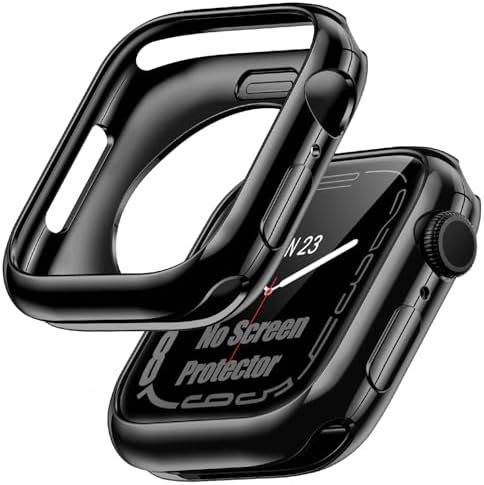 [2 Pack] Bumper Case for Apple Watch SE3/SE2/SE/Series 6/5/4 40mm, Black