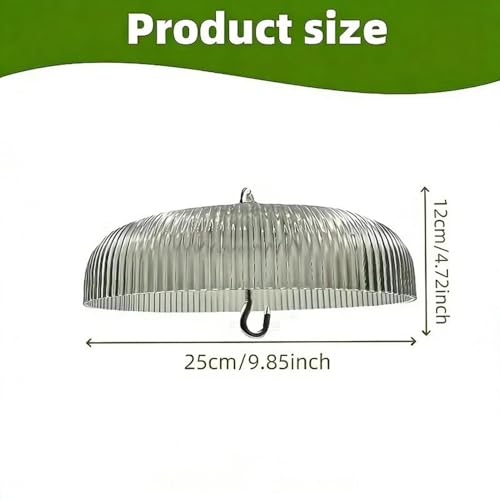 Protector de lluvia para comedero de pájaros con cúpula a prueba de ardillas 6