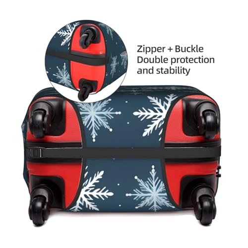 Snowflakes in Winter Luggage Cover Washable Suitcase Cover Anti-Scratch Luggage Protector Covers Elastic Suitcase Identify L fits 25-28 Inch Luggage4