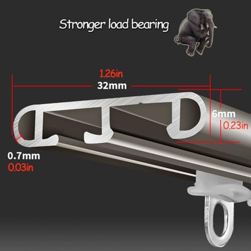 Riel de techo de 250 cm para separar ambientes y salones 5