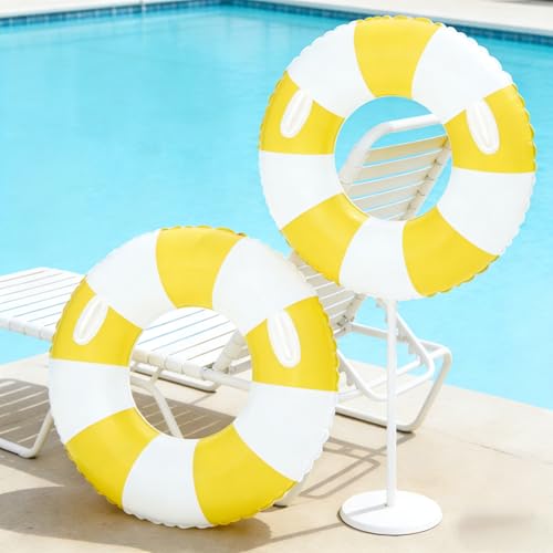 Image of 2 PCS Inflatable Pool Floats for Swimming Pool Party Lake Beach Adults - Floaties Pool Tubes Swim Rings Tubes Floaties for Beach Pool Party Decorations