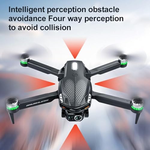 Image of SUPER TOY Drone with 4k Camera Foldable 1080P HD Drone with Brushless Motor, Obstacle Avoidance, FPV Live Video Dual Camera, Smart Gestures Selfie, One Key Take Off /Landing for Kids and Adult