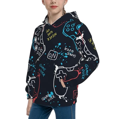 Joystick Gamepad Kid Hoodies Boys Sweatshirts Girls Pullover with Pocket2