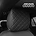 Osilly Car Headrest Cover, Soft Breathable Vehicle Seat Head Rest Protector, Flexible Automotive Interior Front Seat Head Rest Protection Wrap Accessories, Universal for Van, SUV, Truck (Black)