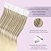 Fshine Tape in Hair Extensions, Seamless Invisible Design, 20 pcs 50 g 18 Inch, Ash Blonde to Golden Blonde and Platinum Blonde, Soft and Silky Tape ins, Ideal for Wedding Bridesmaid Party Hairstyle