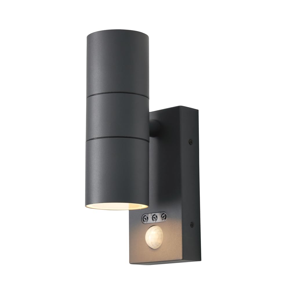 Litecraft Kenn Anthracite Up And Down Outdoor Wall Light With Pir Sensor from B&Q