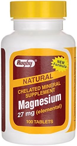 Rugby Chelated Magnesium 27 mg 100 Tabs
