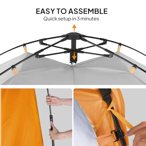 VINGLI tienda de ducha instantánea para 2 personas, 7.5 pies, con bolsa de transporte, privacidad para cambiarse, ideal para camping y uso portátil miniatura 3