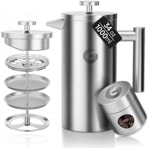 Coffee Gator 304 Grade Stainless Steel French Press Coffee Maker ...