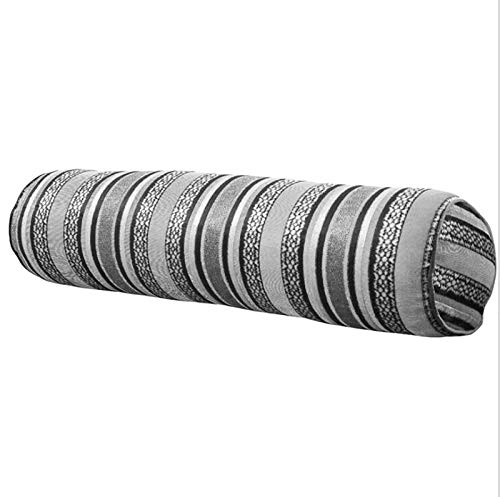 BYOUQ Almohada Cilíndrica Cojín Cojín Jacquard Almohada De Caramelo Multifuncional 15 * 40cm Protección contra La Fatiga Calmante La Columna Cervical Individual/Doble para Sofá Cama F,20 * 80cm Cover