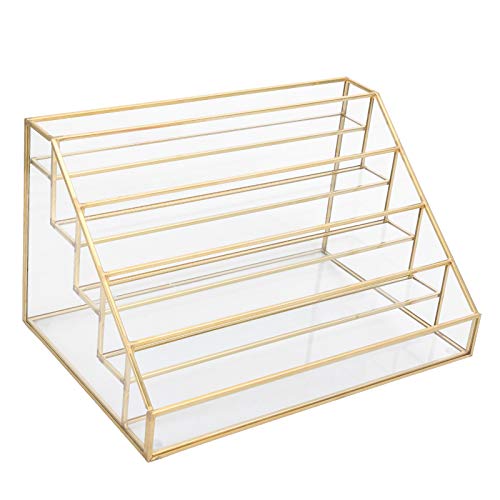 Soporte de esmalte de uñas trapezoidal para organizar cosméticos y acabar con el desorden