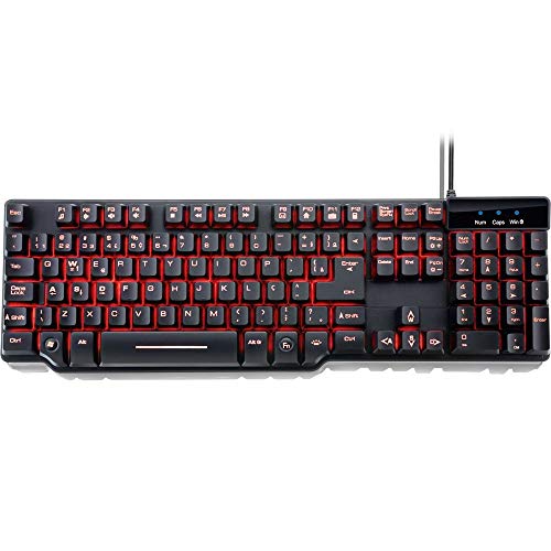 Teclado Gamer Razmig Sensibilidade Mecânica LED Warrior - TC196