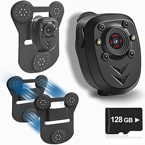 KSADBOSSBO Bundle 128G Body Camera & Camera Magnetic Mount Cover