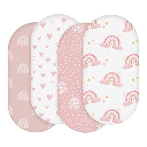 Soarwg Kids Bassinet Sheets 4 Pack Cover