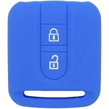 SEGADEN Silicone Cover Protector Case Holder Skin Jacket Compatible with NISSAN 2 Button Remote Key Fob CV9502 Deep Blue