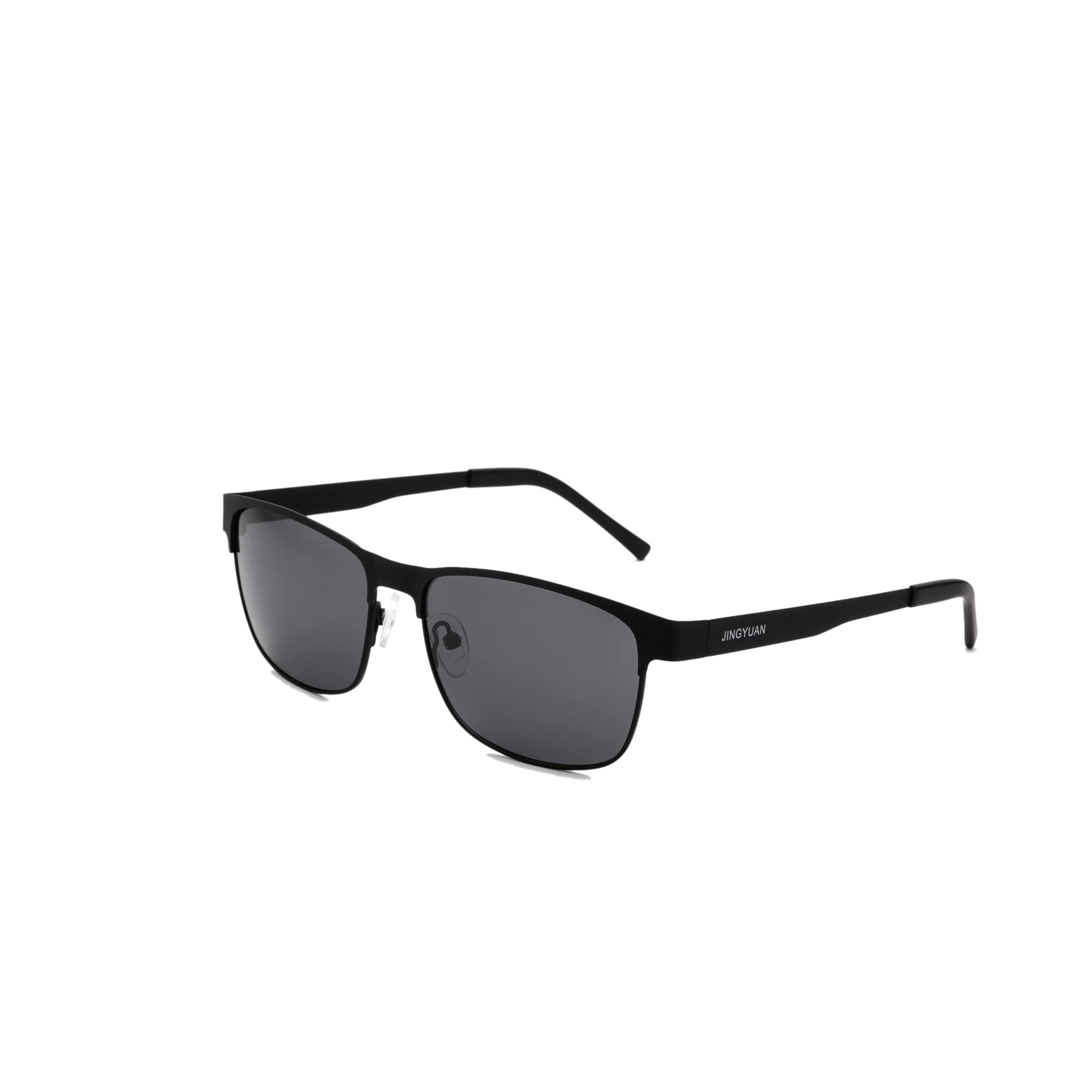 Classic Rectangular Black-framed Sunglasses-Retro Designer Style Glasses, Elastomeric Coating, Lightweight, 100% UV protection