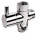 Produktbild aquaSu® 3-Wege-Umsteller für Brausen | Umstell-Ventil zum Wechsel zwischen Handbrause und Kopfbrause | Anschlüsse in 1/2 Zoll | Metall | chrom | 72409 8