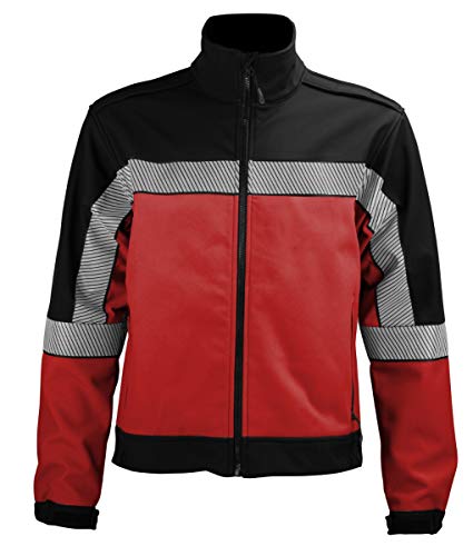 Men's High Visibility Lancer Windproof Water Resistant Work Utility & Safety Lightweight Softshell Jacket - Main Image
