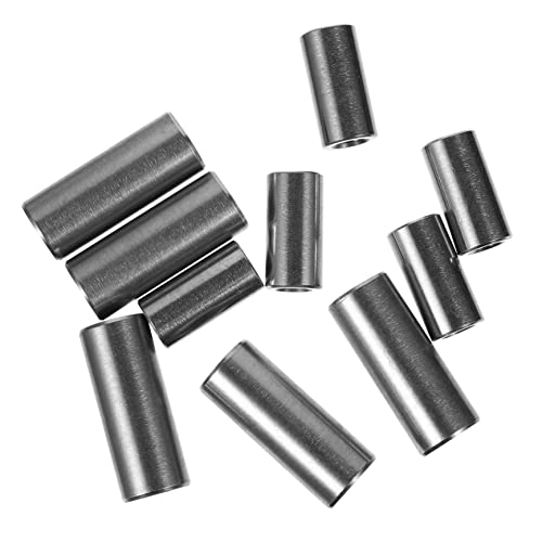 SOLUSTRE Stainless Steel Threaded Sleeve Rods 10 Pack Round Coupling Nuts Nut Bolt Kit Full Thread for Indoor/Outdoor Use
