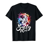 Photo Gallery colorful bulldog mom dog art in watercolor style maglietta Photo Gallery colorful bulldog mom dog art in watercolor style maglietta