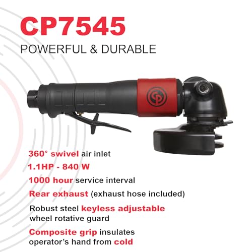 Chicago Pneumatic 7545B Cp7545-B - Air Grinder Tool, Welder, Woodworking, Automotive Car Detailing, Stainless Steel Polisher, Heavy Duty, Right Angle Grinder thumb #1