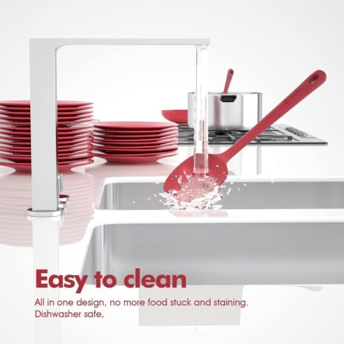 Image of ChefAide 4 Pieces Silicone Spatulas Set, Heat Resistant Rubber Spatula