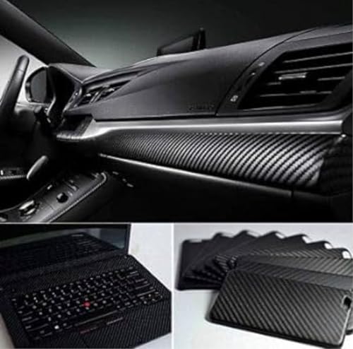 Image of WALLMATE Carbon & Matellic Wrap Sheet Roll Film Sticker Decal Waterproof Car Styling Wrap Auto Vehicle Accessories (12x56 Inch, Black Carbon)