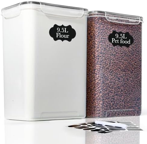 GoMaihe Lot de 2 bocaux de conservation XXL grand récipient de 9,...