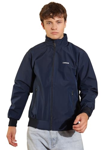 Image of Dollar Men's Polyester Solid Windcheater Jacket With Zipper Pockets