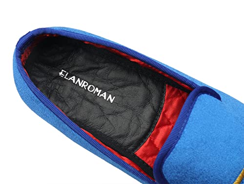 Mocassim Masculino ELANROMAN Veludo Envernizado - Sapatos Social Para Casamento E Festas