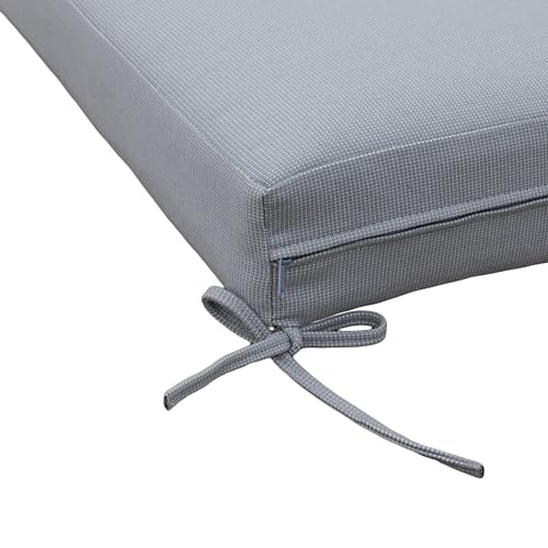 Image of Tommy Bahama Sunbrella Fabric 1-Piece Outdoor Knife Edge Deep Seat Lounge Chair Seat and Back Cushion Set, Bamboo Bay Cloud