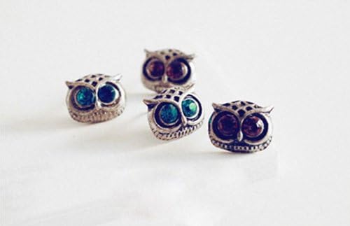 2 Pairs Owl Stud Earrings