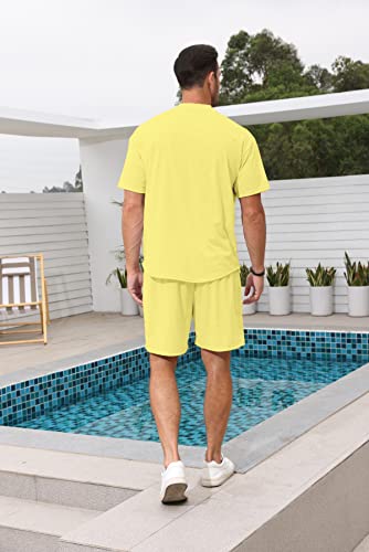 Lexiart Mens 2 Piece Outfits Casual Tracksuit Shorts Summer Sweatsuit Oversize Short Sleeve Sport Set3