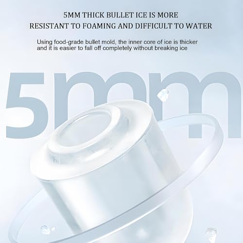 Countertop Ice Maker Machine - Compact Pellet Ice Maker with Self-Cleaning, Anti-Slip Pad, Perfect for Home & Office, Fast Ice Production, Quiet Operation