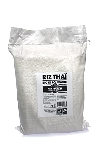 ALTER ECO - Riz Thaï Bio et Équitable 5 kg - Riz Équitable Origine Thaïlande - Prêt en 15 Minutes
