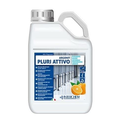 Argonit Pluri Attivo detergente neutro per pavimenti e superfici concentrato e profumato all'arancio - Confezione : 2 taniche da kg.5