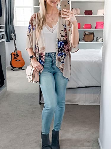 Image of BB&KK Women's Floral Kimono Summer Short Cover Ups Tops