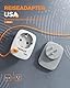 TESSAN 2er Pack USA Adapter Steckdose, 3 in 1 Reiseadapter Kanada mit USB C und USB A, Adapter USA Deutschland Stecker 1250W, Steckdosenadapter Mexiko für Kanada, Stromadapter Thailand Philippinen