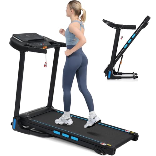 Image of New Treadmills for Home - 3.5HP Hydraulic Auto Foldable Treadmill with Speaker, 10MPH, 350Lbs Weight Capacity