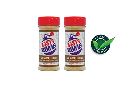 Flavorful Popcorn Seasoning 2 Pack -Caramel Corn Seasonings – Gluten-Free Keto Snack For Movie Nights & Gifts By Tasty Bomb, (2 Pack- Caramel Corn) #TOP1