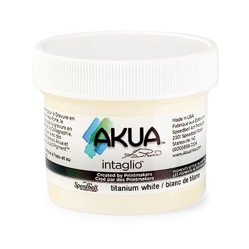 Akua Intaglio Water-Based Ink, 2-Ounce Jar, Titanium White