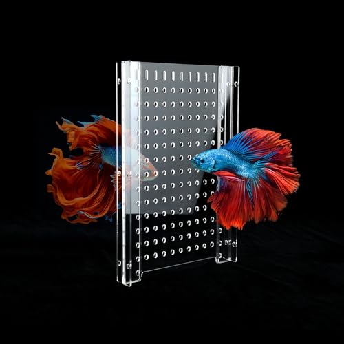 Acrylic Fish Tank Divider,10/15/20/55/75/125Gallon Tank Divider,Adjustment Clear Fish Tank Separator Set with Suction Cups (10 Gallon)