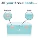 AllGreen Vintage Bread Box Container for Kitchen Counter Decor Stainless Steel Metal Bread Bin Retro Turquoise for Dry Food Storage Including Free Butter Dish & Serving eBook Store Bread Loaf.